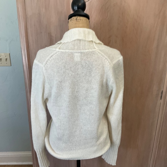 J. Crew Dolce Shawl Collar Popover Cream Sweater - Picture 8 of 16